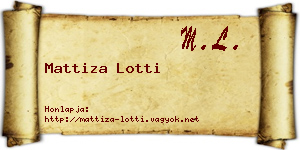 Mattiza Lotti névjegykártya